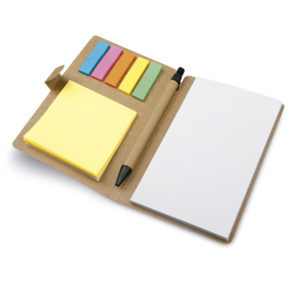 93791 COOPER. Bloc de notas adhesivas, que incluye en un lateral 6 juegos