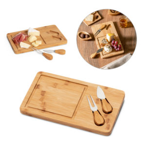 93830 WOODS. Tabla de quesos de bambú
