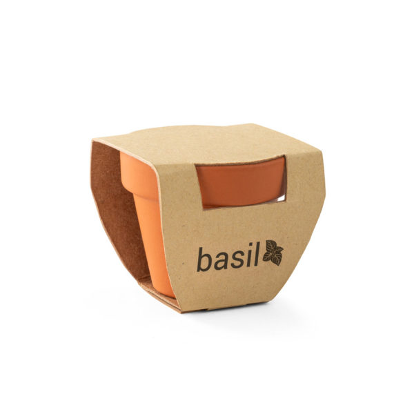 96124 BASILI. Tiesto de barro con semillas de albahaca - Imagen 2
