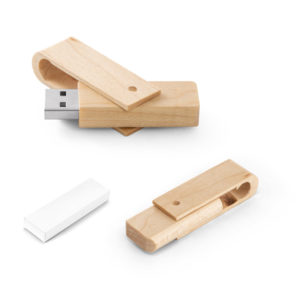 77508 Pen drive hasta 32GB retráctil en madera