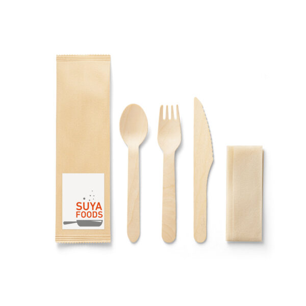 94077 SUYA. Juego de cubiertos de madera - Imagen 4