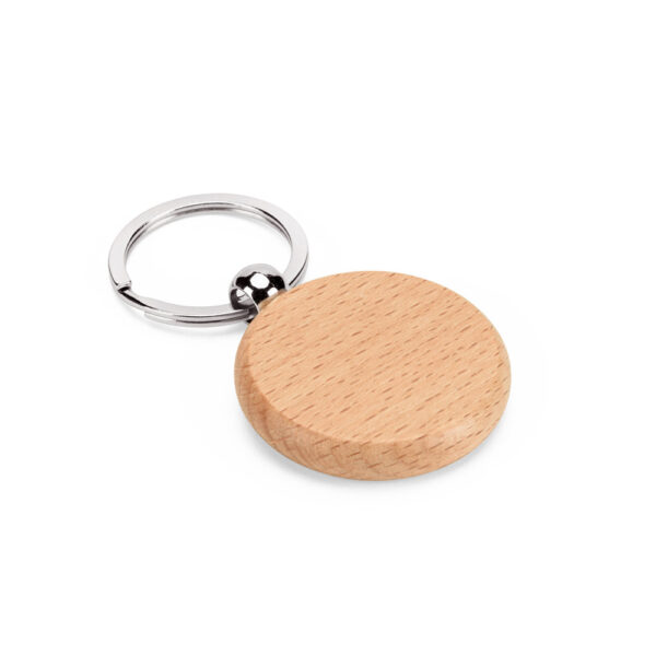 95094 STEWIE ROUND. Llavero redondo de madera de haya - Imagen 2
