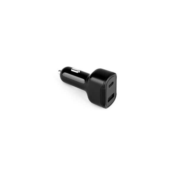 97189 DIRAC. Adaptador para mechero con puerto USB-A de 18 W y USB-C de 20 W en 100% rABS - Imagen 2